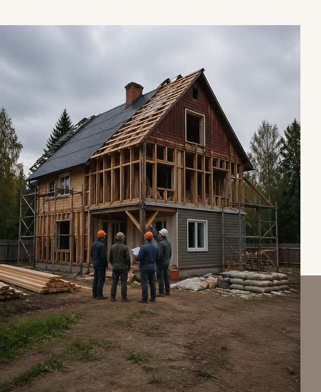Реконструкция дачного дома в Ухте под ключ с проектом