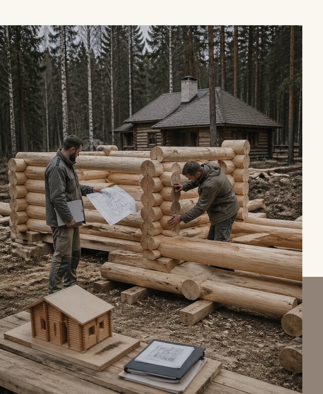 Проектирование и строительство домов из бревна в Ухте